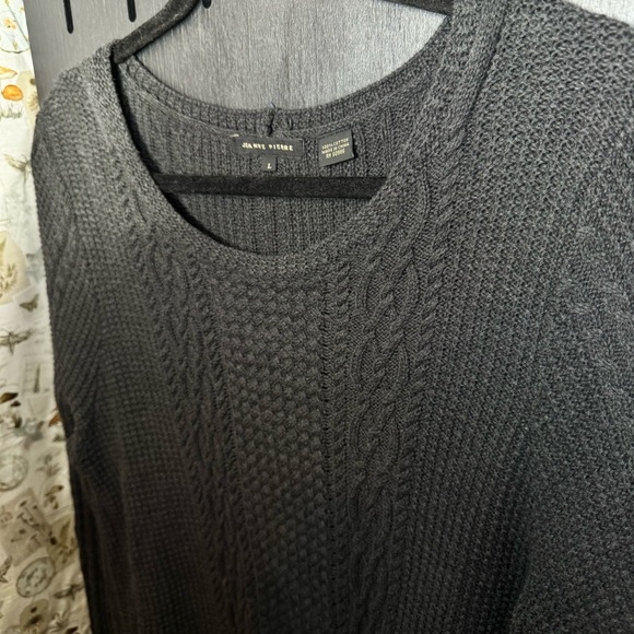JEANNE PIERRE Charcoal Cable Knit Sweater - Picture 3 of 5